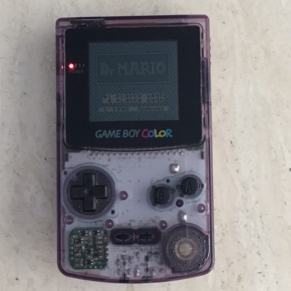 Gameboy Color System Clear Atomic Purple Console Handheld Nintendo Game Boy - Picture 3 of 12